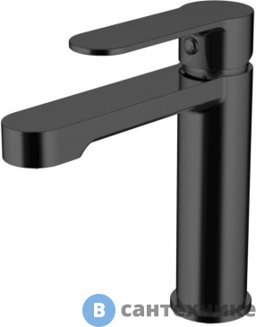 картинка Смеситель Aquanet Passion AF300-10B для умывальника, чёрн. мат (243293)