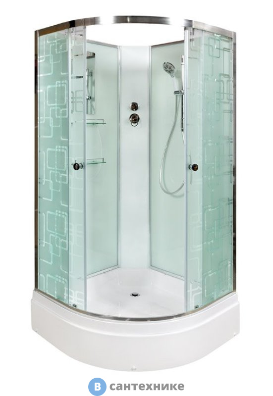 Душевая кабина Deto ЕМ2710 N (без крыши) (100х100х208 см)