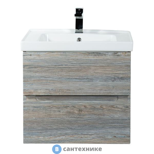 Тумба под раковину Art & MAX TECHNO AM-Techno-600-2C-SO-LW635 подвесная с двумя выкатными ящиками, сосна
