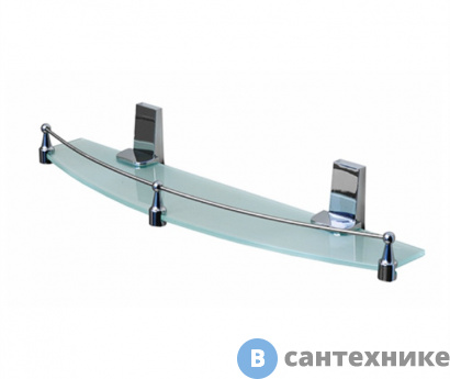 картинка Полка WasserKRAFT Lopau K-6044 стеклянная с бортиком