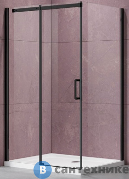 картинка Душевой уголок Vincea Dice VSR-4D8012CLB, 1200*800, черный, стекло прозрачное, без поддона