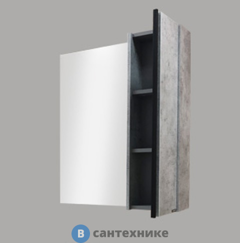 Зеркало-шкаф Comforty Эдинбург-75 бетон светлый