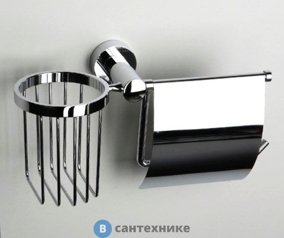 Держатель туалетной бумаги WasserKRAFT Donau K-9459 и освежителя металл, хромоникелевое покрытие