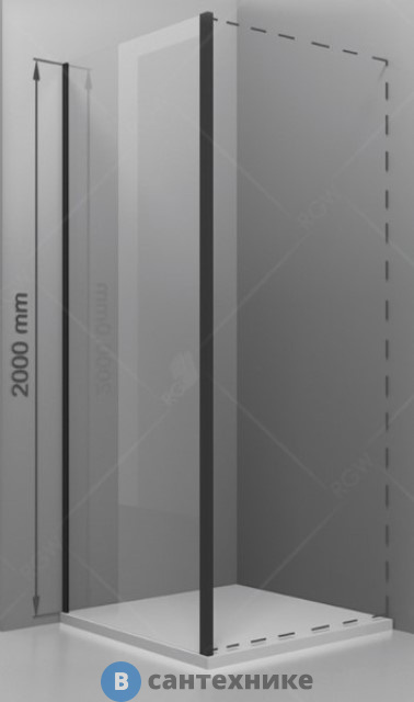 Боковая панель RGW Z-050-3-B 100*200 чёрный/прозрачное/6 мм (352253100-14)