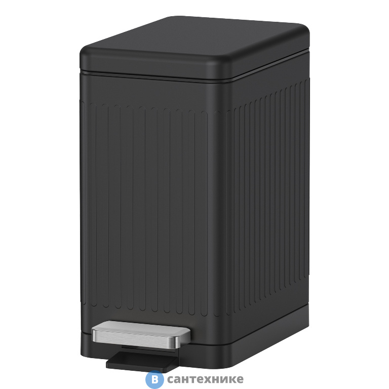 Ведро WELTWASSER WW MAGY BL 6L педальное. черный матовый