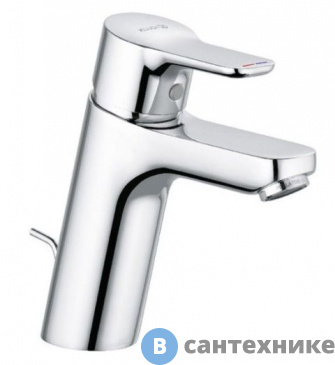 картинка Однорычажный смеситель Kludi PURE&EASY XL 371900565 на умывальник 100, с донн. клапаном (пластик)