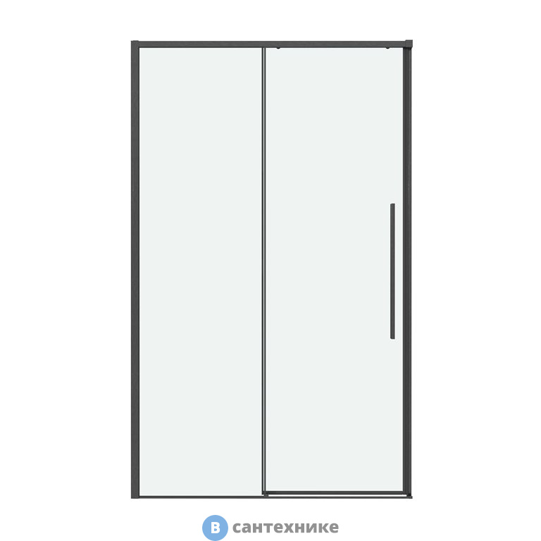 Дверь в нишу Grossman 100.K33.01.140.42.00 Galaxy (140*195) графит сатин, стекло прозрачное