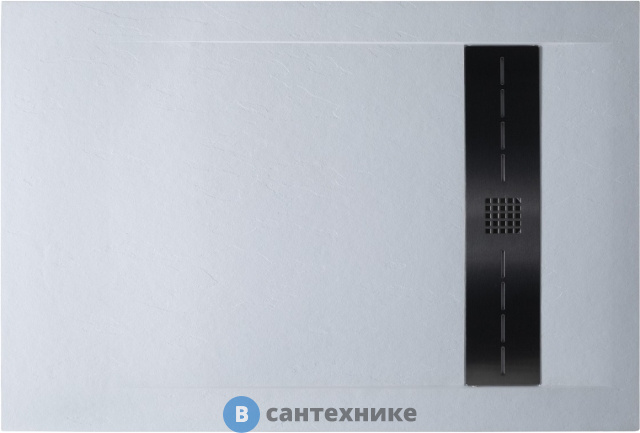 Душевой поддон Aquanet 008.1 Delight 1200х900х30мм, крышка из нерж, без сифона, белый камень (260110)