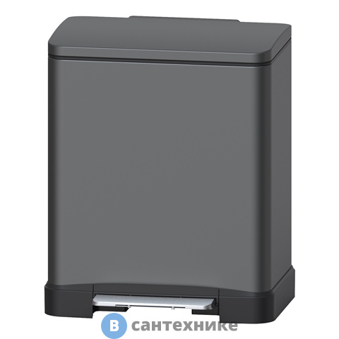 Ведро мусорное WELTWASSER WW LASSY TG 12L педальное, серый матовый