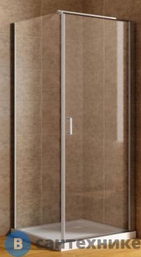 картинка Душевой уголок Aquanet Cinetic 90х80, прозрачное стекло (AE12-N-90H190U-CT + AE12-F-80H190U-CT) (254233), без поддона