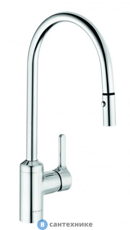 Однорычажный смеситель Kludi BINGO STAR 428520578 для кухни DN 15, с выдвижным поворотным изливом