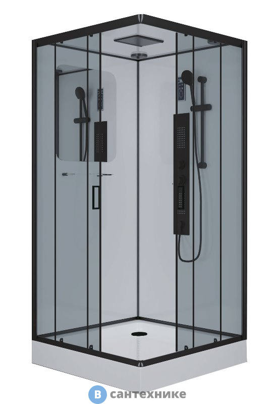 Душевая кабина Niagara NG-6902GQ black (1000х1000х2100)