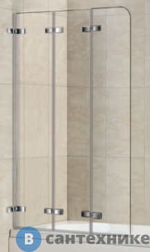 картинка Шторка на ванну WELTWASSER WW100 100ZD3-75 750х1400 мм