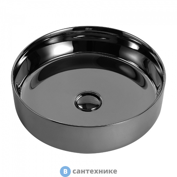 Раковина ABBER Bequem AC2109GS серебро накладная