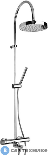 Душевая стойка Paini 78CR687TH1KM Cox с термостатом и изливом, хром