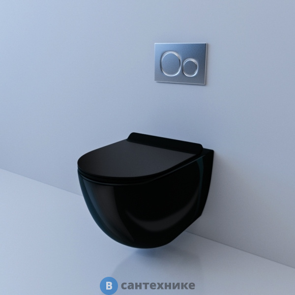 Унитаз подвесной ESBANO GARCIA (Black) (550x370x370)