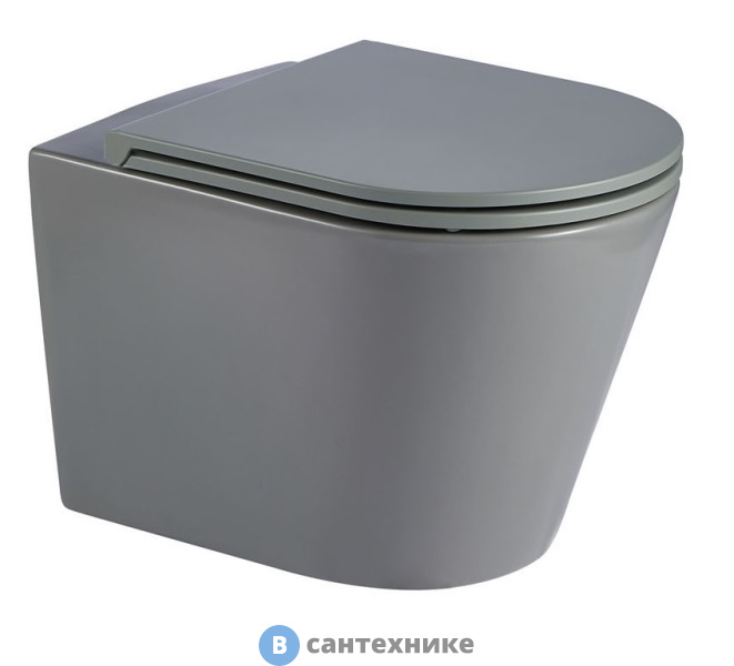 Унитаз с инсталляцией WELTWASSER и кнопкой смыва (AMBERG 350 + SALZBACH 043 MT-GR + AMBERG RD-CR)