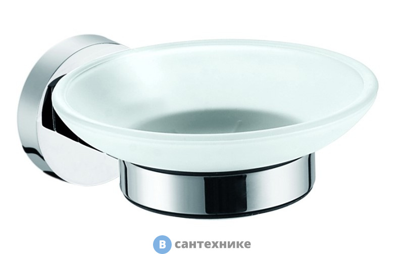 Мыльница AZARIO NESSY стеклянная, хром (AZ-73108)