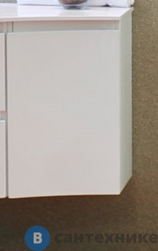 картинка Шкафчик Cezares VAGUE 44222 подвесной с одной распашной створкой, правосторонний Bianco lucido (34x40x55)