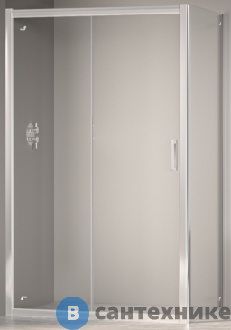 картинка Душевой уголок RGW PA-76 (PA-016 + Z-050-2) хром/Матовое/6 мм 130*100*195 (35087630-21), без поддона