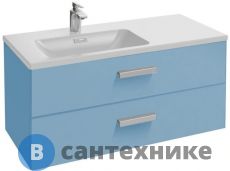 Тумба под раковину Jacob Delafon VOX EB2075-R1-M43 с 2 выдв. ящ., изогнутая ручка, левая /100/ (аквамарин матовый)