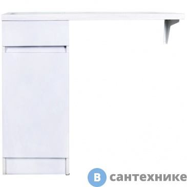 картинка Тумба Orange Sistema STK-40TUW+RAL напольная с левой раковиной 100 см под стиральную машину, белый