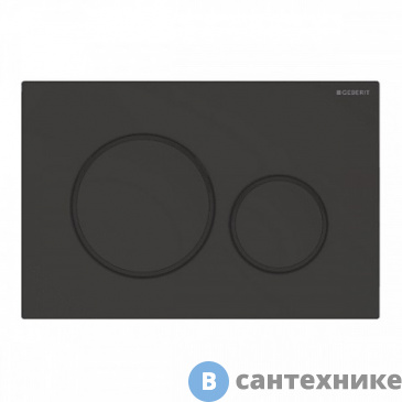 картинка Клавиша смыва Geberit 115.882.16.1 SIGMA20 двойной смыв (чёрный матовый лак)