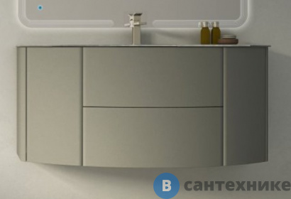 картинка Тумба под раковину Cezares EDEN с двумя выдвижными ящиками и с двумя распашными дверками 55069 Grigio talpa opaco, 91x51x55