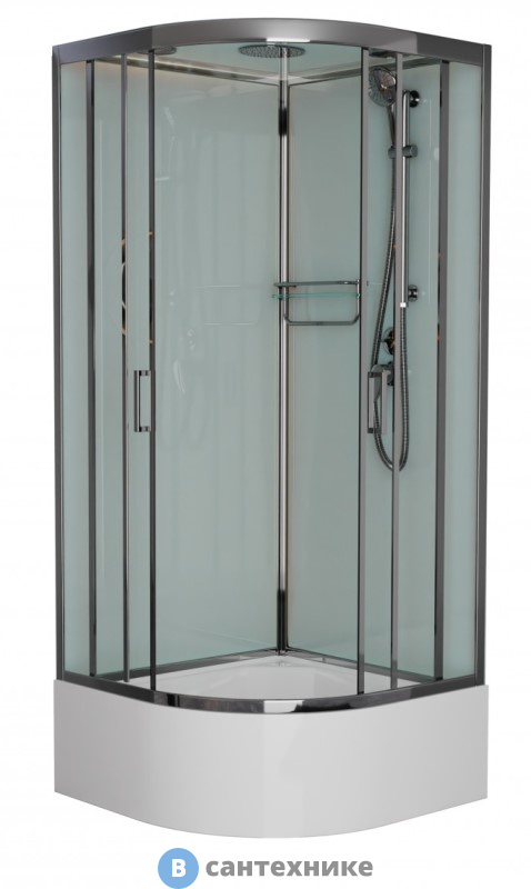 Душевая кабина Frank F400/2 М Brilliant высокий поддон матовое стекло