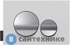 Клавиша смыва Jacob Delafon E20859-CP-MWH круглый дизайн (матовый белый/глянцевый хром)