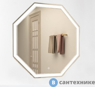 картинка Зеркало с подсветкой Art & MAX Argo 800x800 AM-Arg-800-800-DS-F