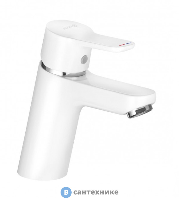 Смеситель Kludi 370289165 PURE&EASY Однорычажный на умывальник, без донн.клапана, белый