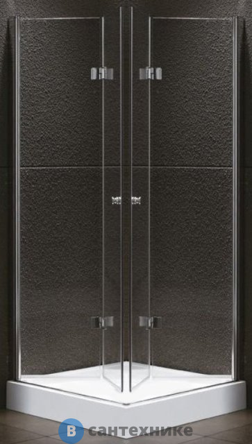 Душевой уголок Cezares ELENA-W-AS-2-80-C-Cr 800x800x1950, без поддона