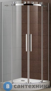 картинка Душевой уголок Cezares STYLUS-O-M-R-2-90-C-Cr (900х900х1950) без поддона