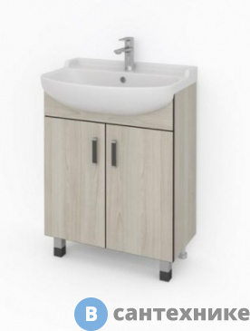картинка Тумба под раковину Какса-а САНТАНА 60 напольная 2 двери (под ум. УЮТ-60) /004569/