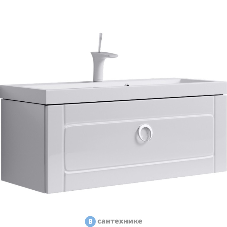 Тумба под раковину Aqwella INFINITY 100 Inf.01.10/001 (подвесная, белый)