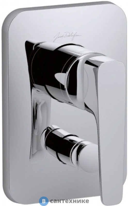 Смеситель Jacob Delafon ALEO+ E98718-CP на 2 выхода, автоматический переключатель с функцией блокировки (хром)