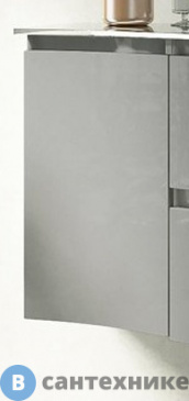 картинка Шкафчик Cezares VAGUE 54856 подвесной с одной распашной створкой, левосторонний Grigio lucido (34x40x55)