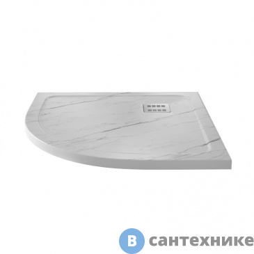 картинка Душевой поддон WasserKRAFT Rhin 44T01 900*900*40, искусственный камень, белый, без сифона