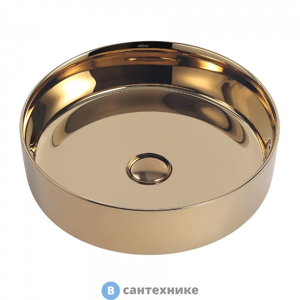 Раковина ABBER Bequem AC2109GG золото накладная
