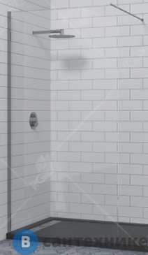 картинка Перегородка для душа RGW WA-010 хром/матовое/8 мм 120*195 (351001012-21)