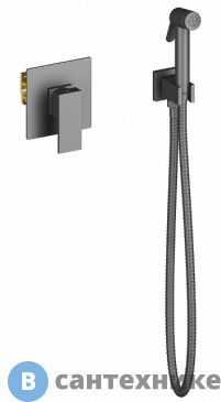 картинка Смеситель Timo Selene 2089/03SM с гигиеническим душем, черный