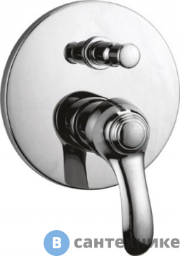 картинка Смеситель Cezares LIRA-C-VDIM-01 встраиваемый, для душа с переключателем, хром