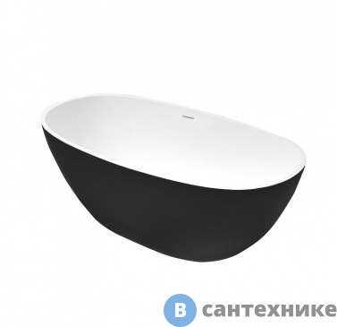 картинка Ванна акрил Grossman GR-2403M Black Classic (150x78x58) отдельностоящая