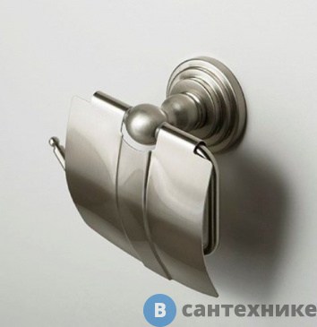 картинка Держатель туалетной бумаги WasserKRAFT Ammer K-7025 с крышкой металл, покрытие "матовый хром"