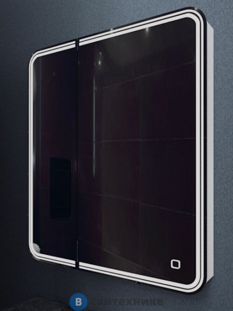 Зеркало-шкаф Art & MAX VERONA AM-Ver-800-800-2D-R-DS-F с подсветкой, правый