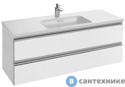 картинка Тумба под раковину Jacob Delafon VOX EB2021-RA-G1C с 2 выдв. ящ., белый блестящий лак (120x46x45)