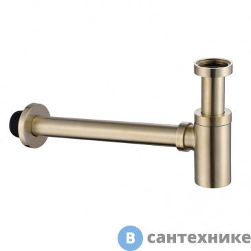 картинка Сифон для раковины ABBER AF0030G золото матовое