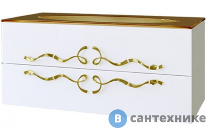 картинка Тумба под раковину Aqwella Дуо Аманти 100, белый, золото (Due.01.10/W/GL)