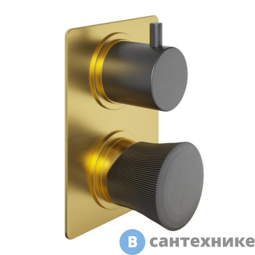 картинка Смеситель Paini Domus 18PJ691PZ для ванны встраиваемый, матовое золото PVD